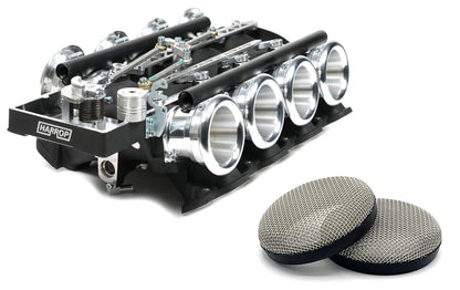 BBR Velocity Stack Filters Covers Harrop Hurricane Intake Manifold 99m V8 set
