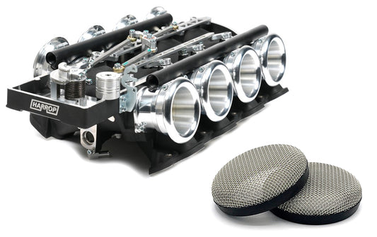 BBR Velocity Stack Filters Covers Harrop Hurricane Intake Manifold 99m V8 set
