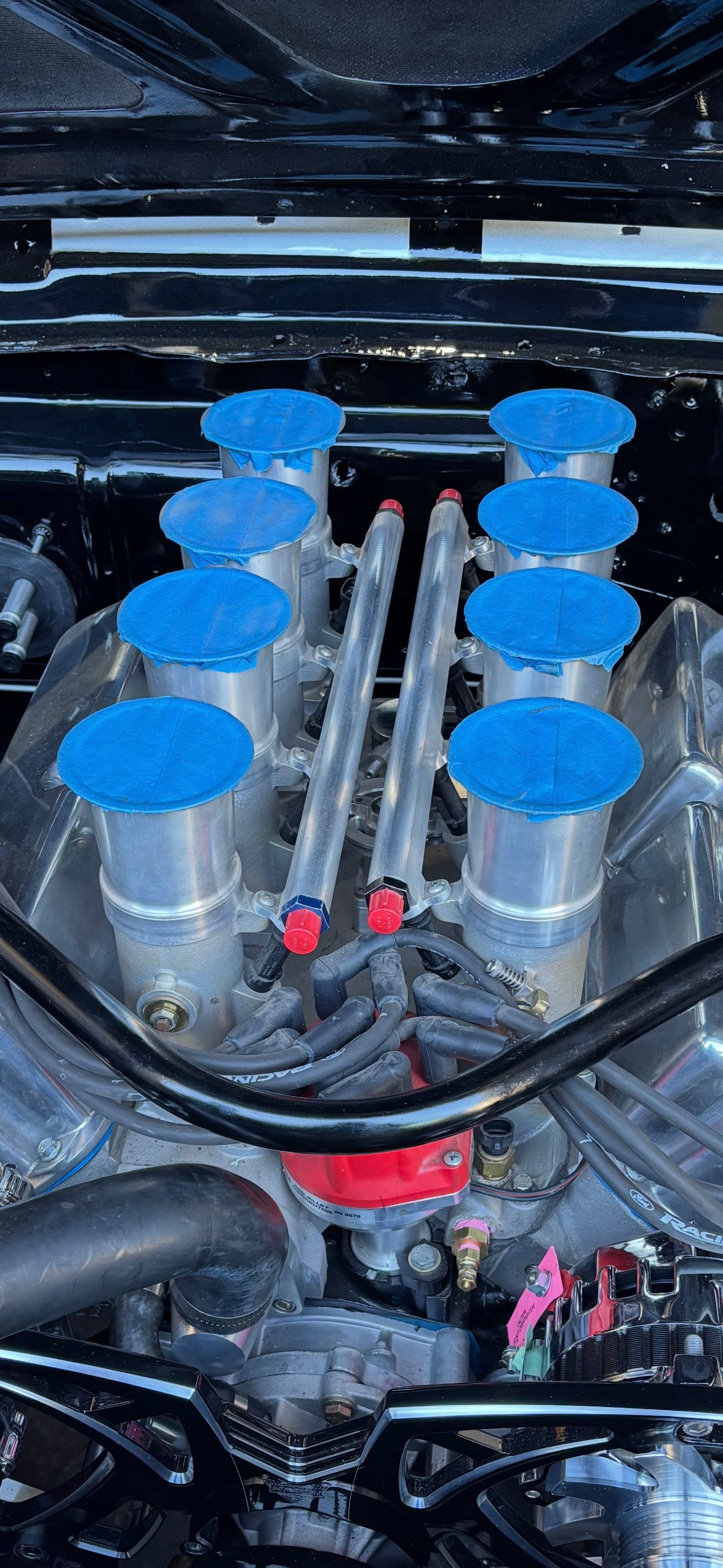 BBR Velocity Stack Filters Covers Borla Injection 8-Stack 87mm V8 set