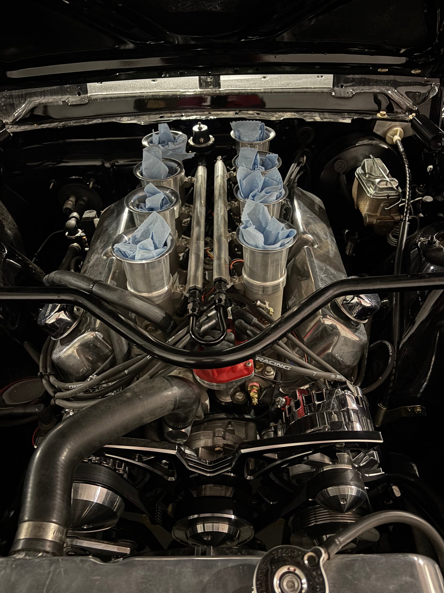 BBR Velocity Stack Filters Covers Borla Injection 8-Stack 87mm V8 set