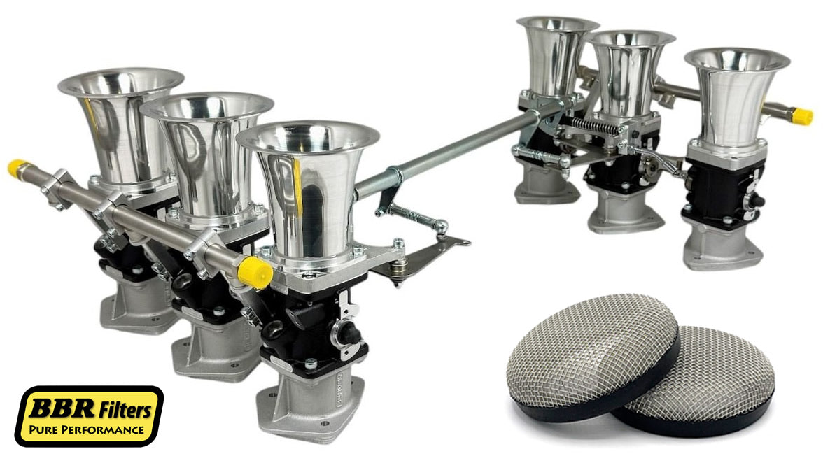 BBR Velocity Stack Filters Covers Jenvey Porsche ITB 88mm Pair